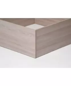 Letto piazza e mezza contenitore "hi box" olmo naturale 120x190 cm